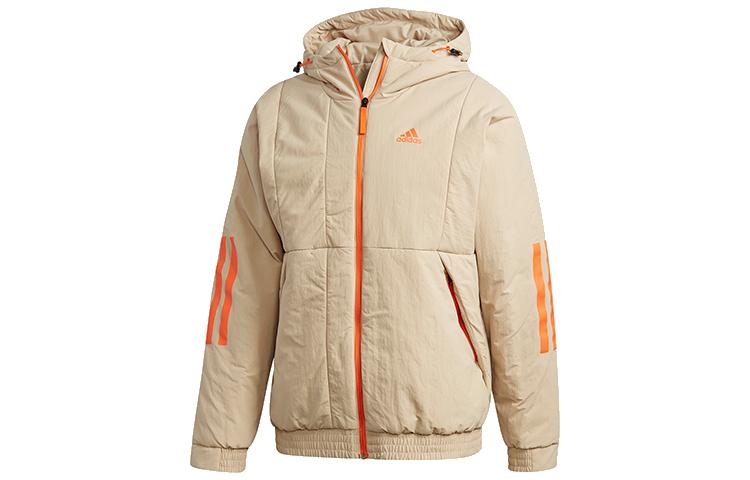 Adidas Puffer Jackets Men s Grassland Brown Hooded Moderate Other FT2446 XXL