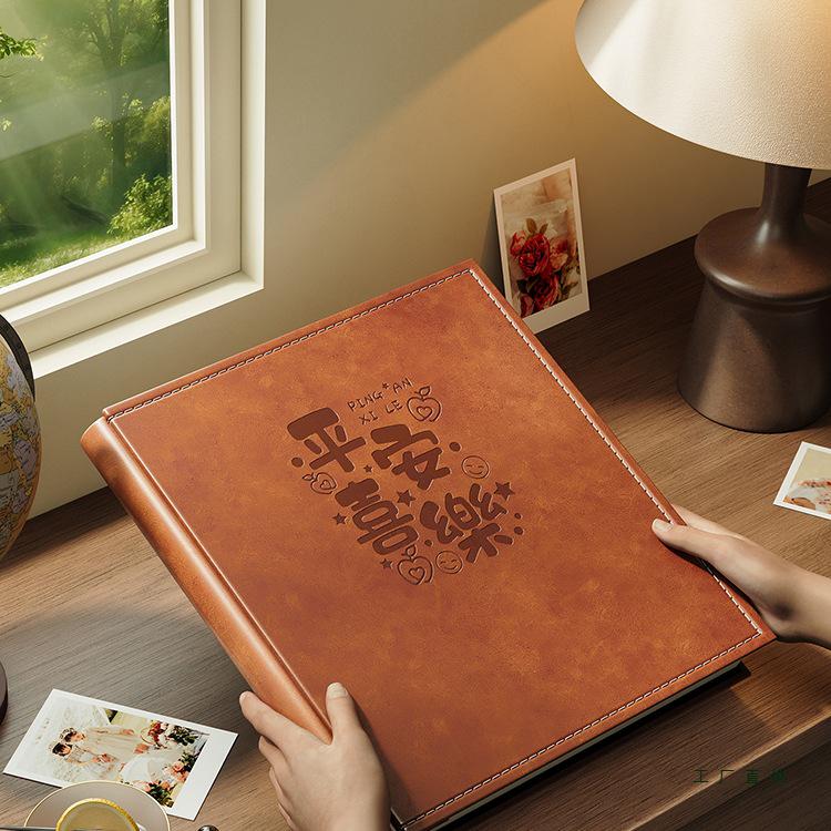 6-Inch Vertical Leather Photo Album: Large Capacity Family & Baby Keepsake Book for Mobile Phone Photos
