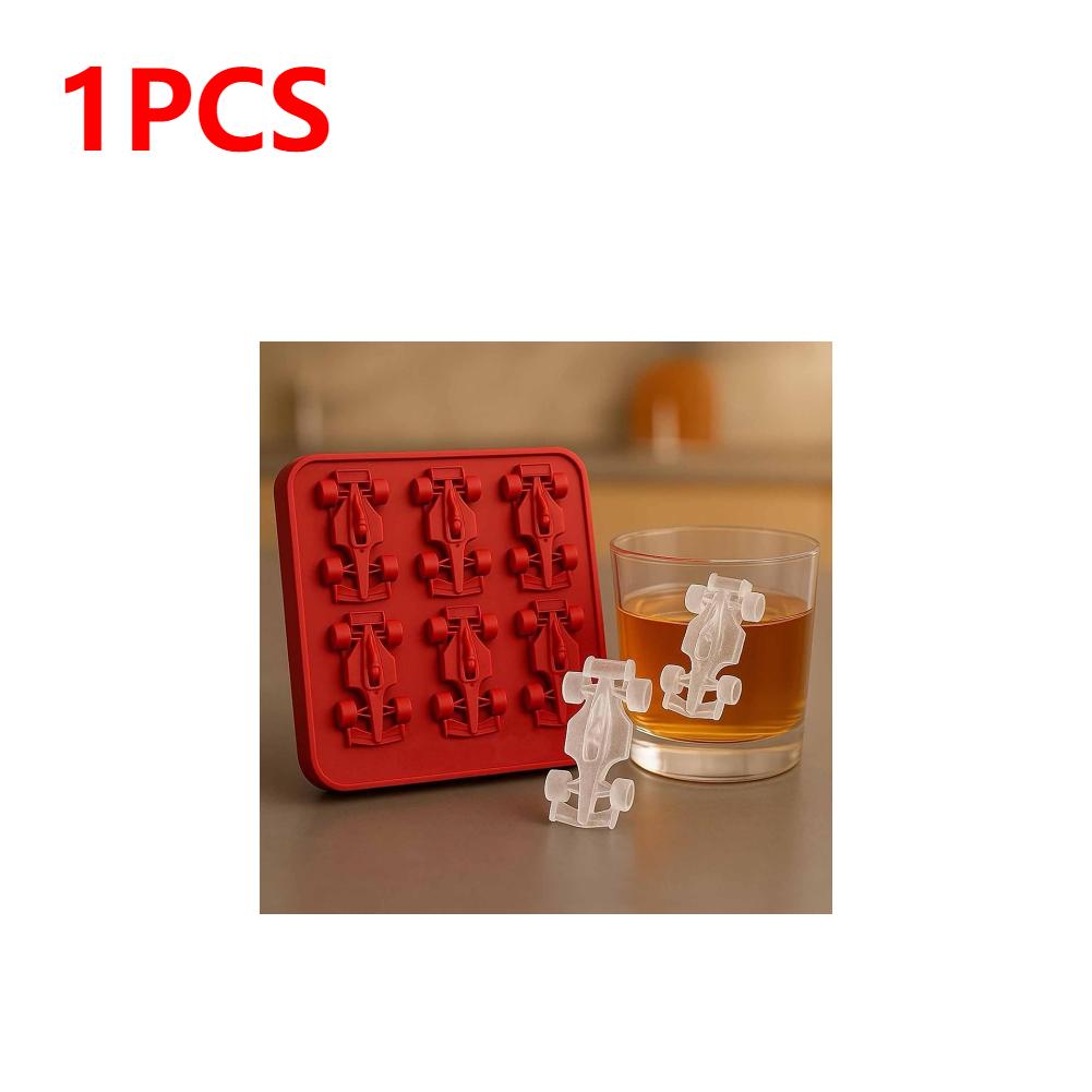 

F1 Formula Racing Ice Mold Silicone 3D Mold 7 Holes Racing Chocolate Ice Cube Mold Tray Ice Cream Tools Home Kitchen Accessories красный