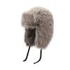 New winter silver silk plush hat thickened thermal hat cold-proof fluffy hat autumn and winter imitation fox hair showing small face hat