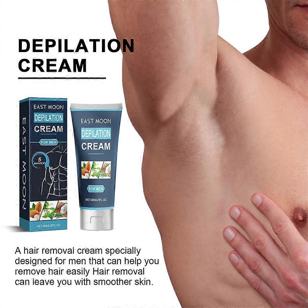 2025 Latest Model 2pcs 60ml Mens Hair Removal Cream Mild Moisturizing Skin