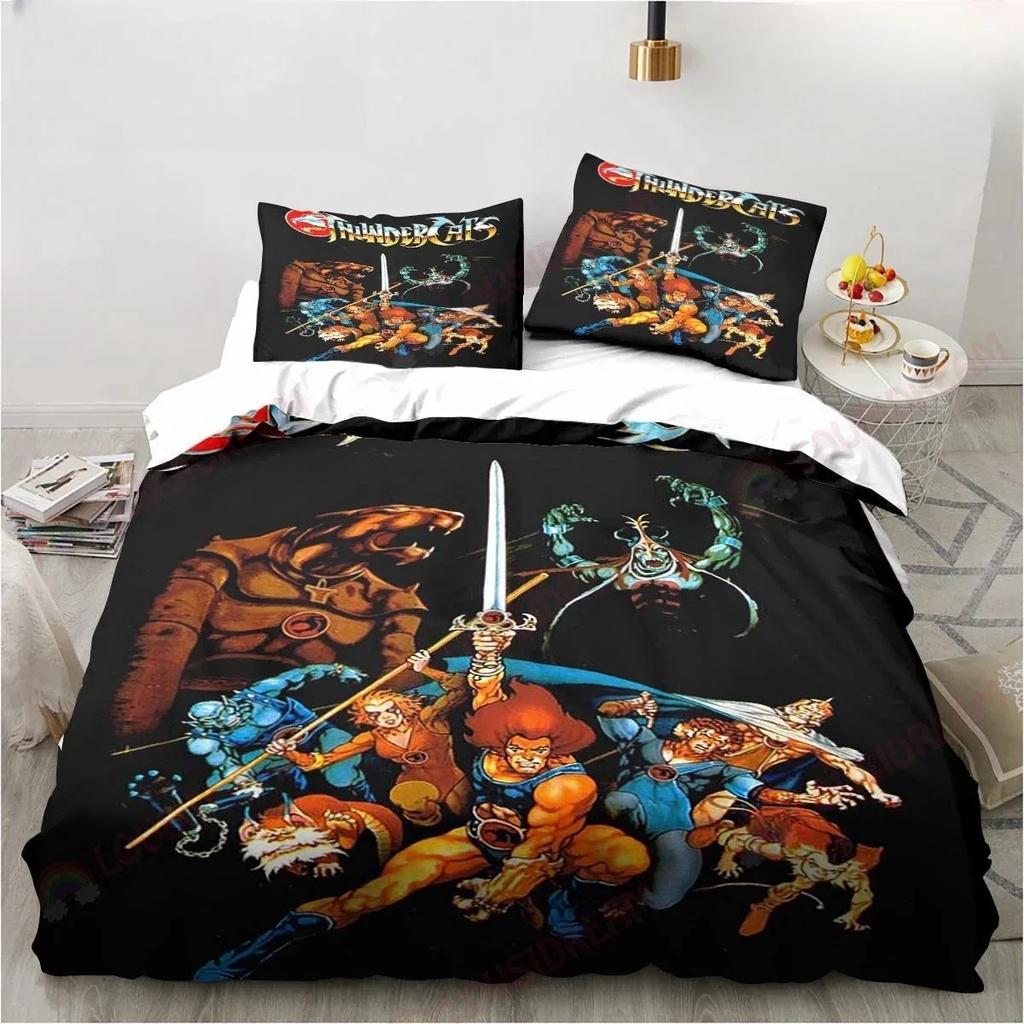 Carton Thundercats Beding Set Shet King Twin Double Child Beding Set Mircofiber Or Polyester Soft with Soft Fabric Duvet Cover Set Home Textiles