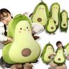 Cute Avocado Plush Toy Cartoon Smile  Avocado Sleeping Pillow Cushion Stuffed Plant Soft Doll Fruit Pillow Baby Toy Gift for Her