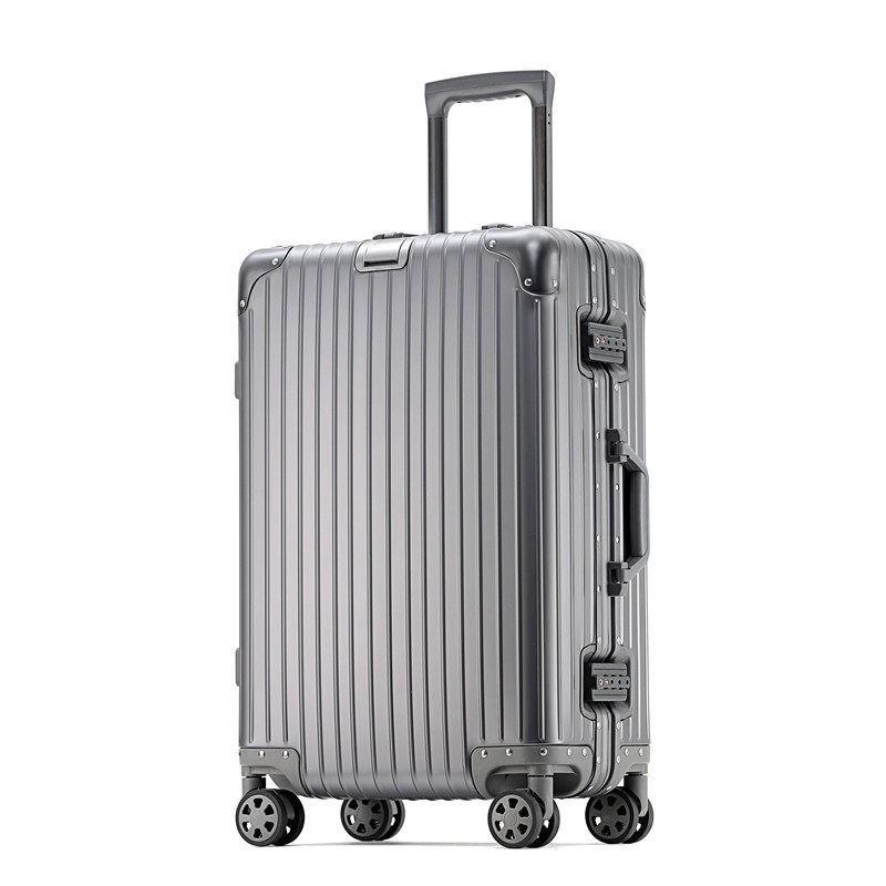 German Aluminum-Magnesium Alloy Suitcase: 20" Carry-On with Universal Wheels for Business Travelers.
