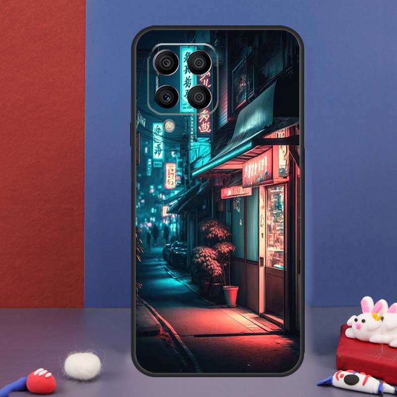 Japanese Night City Aesthetic Case For Samsung Galaxy M13 M53 M06 M16 M31 M11 M35 M55 M15 M56 M36 M12 M32 M52 M14 M34 M54