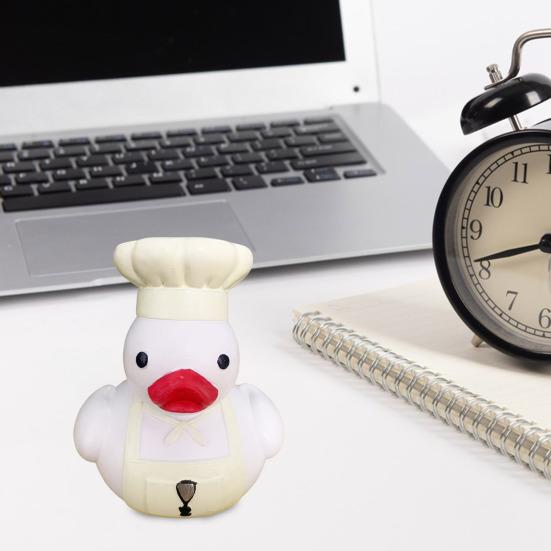 Chef Duck Figurine Resin Doctor Duck Ornament Colorful Firefighter Detective Duck Statue for Living Room Bedroom Shelf Decoration