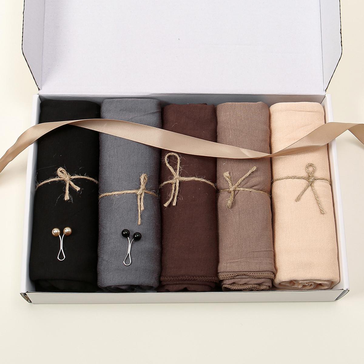 

5 шт. в наборе Хиджаб с булавками Мусульманский трикотажный хиджаб Шарф Длинные шали Однотонный Мягкий тюрбан Исламский головной платок Обмотки Исламская повязка на голову Подарок