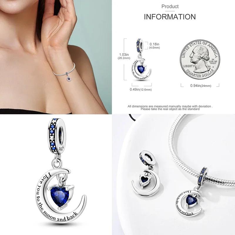 925 Silber Glühwürmchen Libelle Eule Anhänger Kleeblatt Herz Zirkon Farbperle für Original Armband Anhänger Schmuck