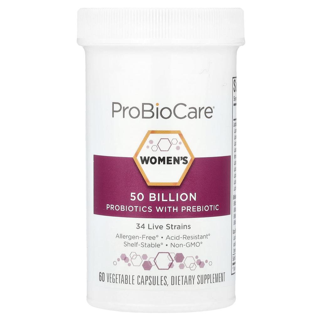Women's Probiotic with Prebiotics, 50 Billion, 60 Veggie Caps