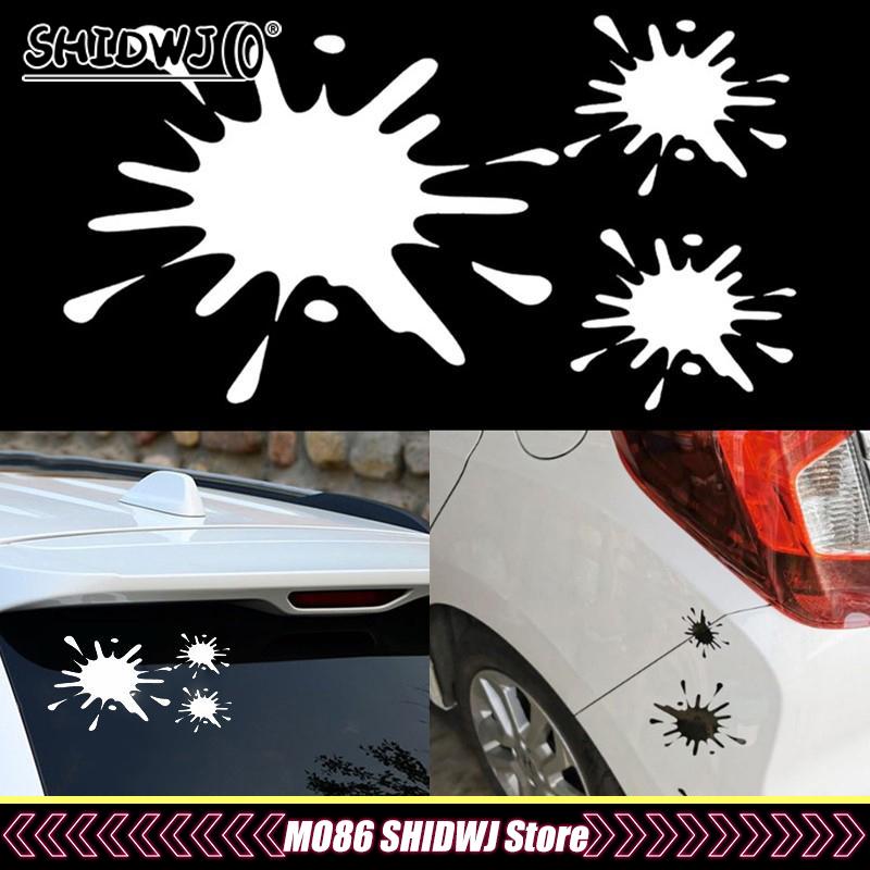 Autocollants de Voiture Réfléchissants Taches Taches d'Encre Tache Personnalité Créatif Autocollants Drôles Style Graffiti Autocollant Moto