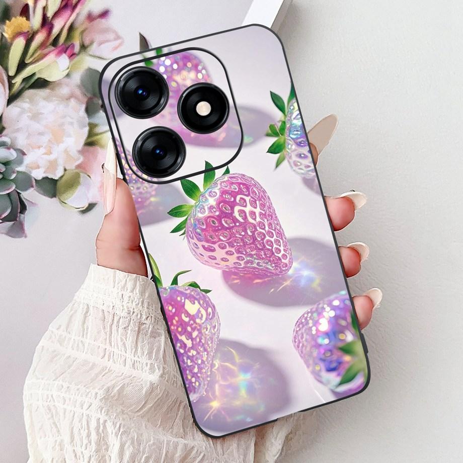 Luxury Matte Silicone Soft Case For Tecno Spark 10c 10 Pro Spark10 4G 5G KI5k KI5q KI7 KI8 Capa Flower Loving Heart Bowknot Etui