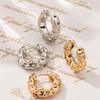 Geometric Irregular Concave-convex Texture Ear Buckle Simple Temperament Trend Earrings