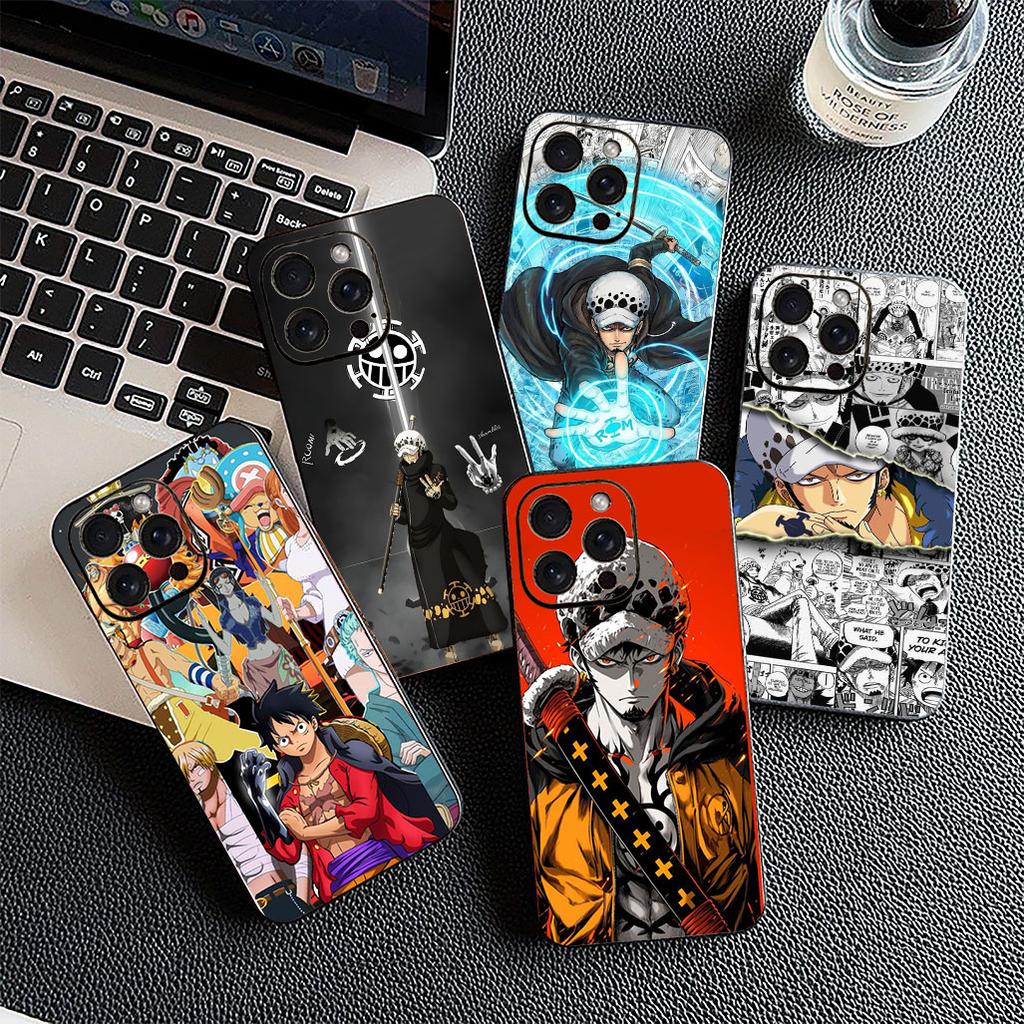 Cover for Apple iPhone 17 16 14 15 Plus Pro Max 16E ProMax + 15Plus 15+ 16+ Phone Case Zoro Trafalgar Water Law One Piece Luffy