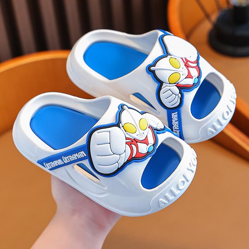 

Ultraman Summer Children s Sandals Boys Indoor Non-Slip Bath Home Anti-Collision Big Medium Small Kids Baby Slippers 35/36Code(Inner Length21C белый