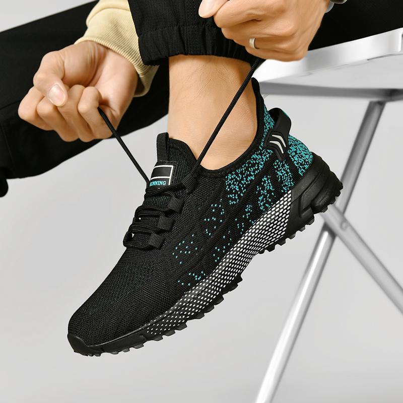 Men's Casual Four Season Outdoor Breathable Fashion Comfortable Sneakers Light Soft-sole Speed Running Shoes Racing Sports Shoes