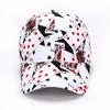 Hat Men's Graffiti Spring and Autumn Poker Printed Hip Hop Baseball Hat Summer Versatile Sunscreen Duck Tongue Hat