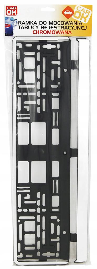 Universal chrome license plate frame