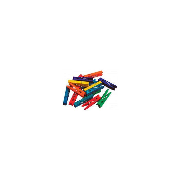Clothespin - Multicolor - 2.5 Cm - 50 Pcs - Wood - Mixed