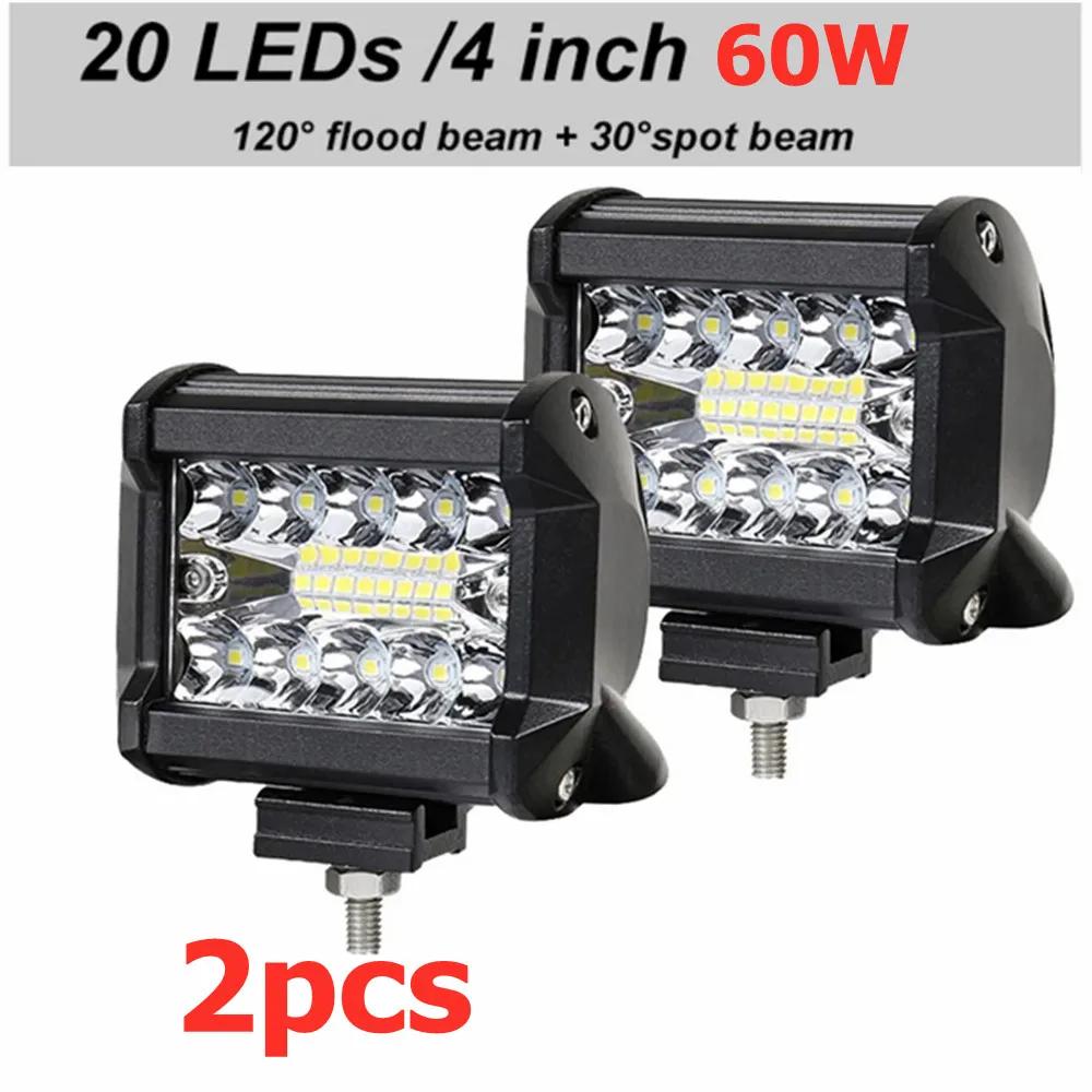 Car LED Light Bar Offroad 4x4 Spotlights Fog Lamp 12V 24V 3 Rows Headlight Truck Farm Tractor Boat SUV ATV Light Bar/work Light