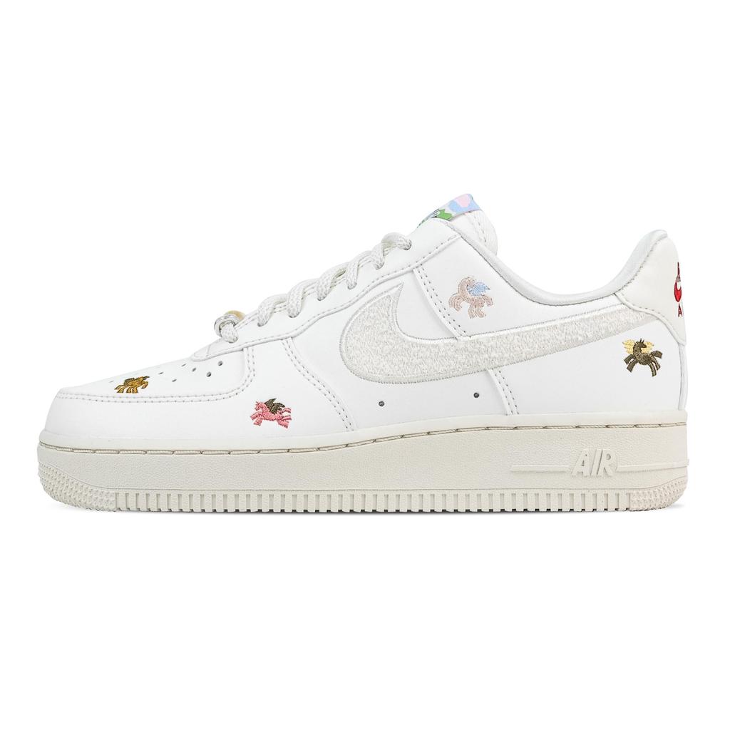 Nike Air Force 1 Wealth And Prosperity Breathable Low top Skateboard Shoes Women's White Red IQ1143-100(Team773-)