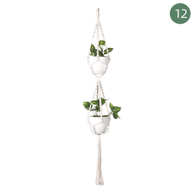 Creative Woven Cotton Plant Hanging Basket Set