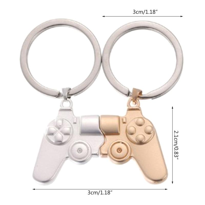 2 Pcs Funny Couple Gamers Keychain Game Controller Magnet Keychain for Girlfriend Boyfriend Valentines Day Gaming Gift