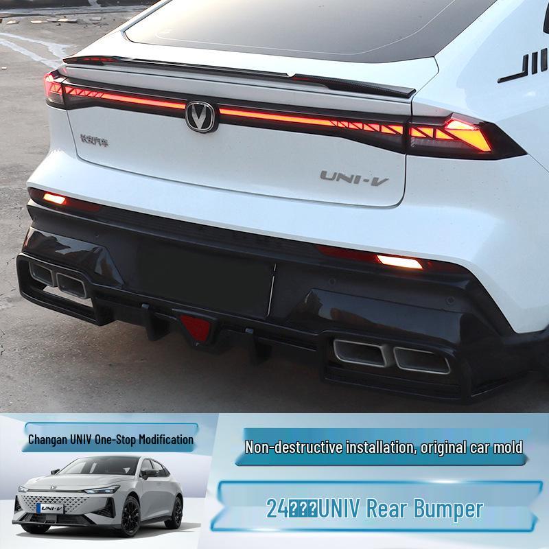 Dedicated Rear Diffuser & Spoiler for Changan Univ Sport Version - 24 Models Rear Bumper Modification Parts