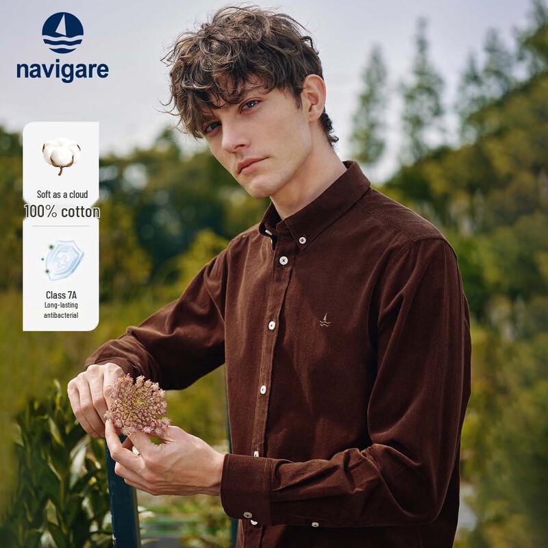 

Navigare Men s Vintage Corduroy Long Sleeve Shirt L