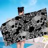 Crâne Horreur Sorcellerie Gothique Grandes Serviettes de Plage en Microfibre Serviette Sable Serviettes de Plage Serviette de Piscine pour Voyage Piscine Natation Yoga