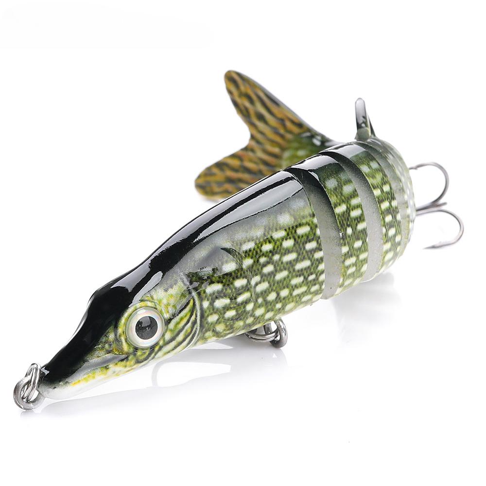 Gjeddewobblere for fiske kunstig agn hardt flerleddet svømmeagn Crankbait naturtro fiskelokk