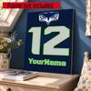 Seattle Seahawks Personalized Text Diamond Painting Round Diamond Mosaic Rhinestones Diamond Embroidery Craft Kit Wall Decor Without Frame