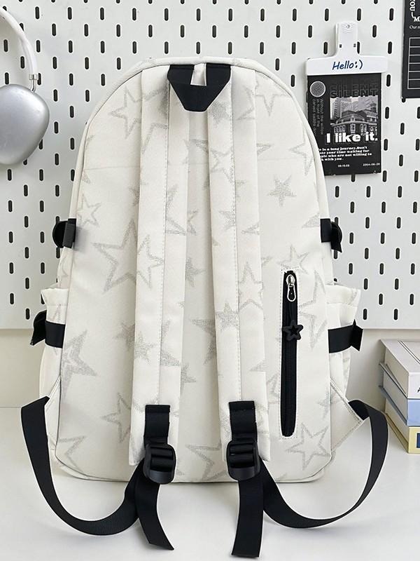 Schoolbag Cool Feeling Dark Gradual Change Star Backpack Korean Version Tooling Style College Student Couple Leisure Travel Backpack