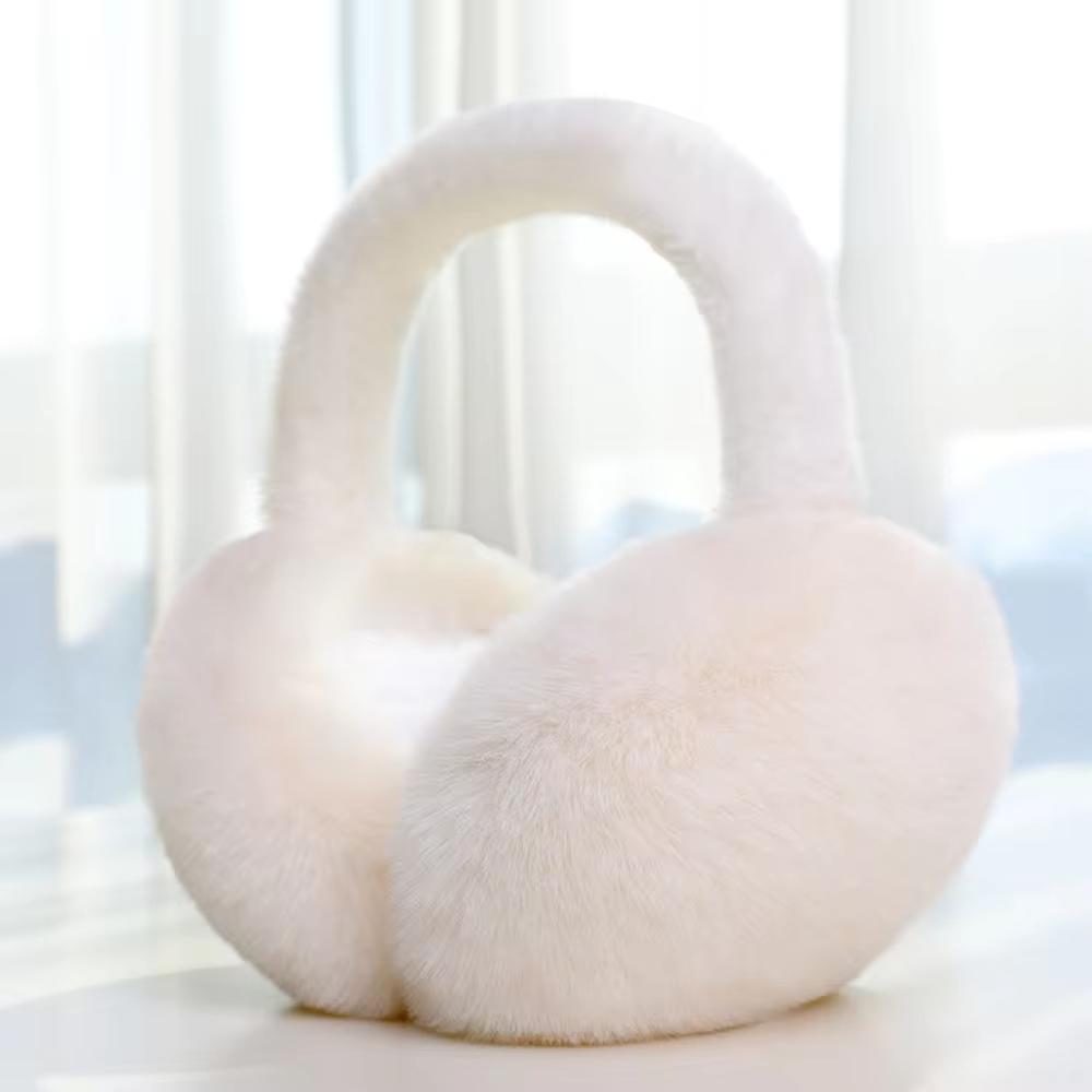 1PC Solid Color Soft Plush Ear Warmer Winter Warm Earmuffs Fashion Ear Cover Outdoor Cold Protection Ear-Muffs Folding Earflap