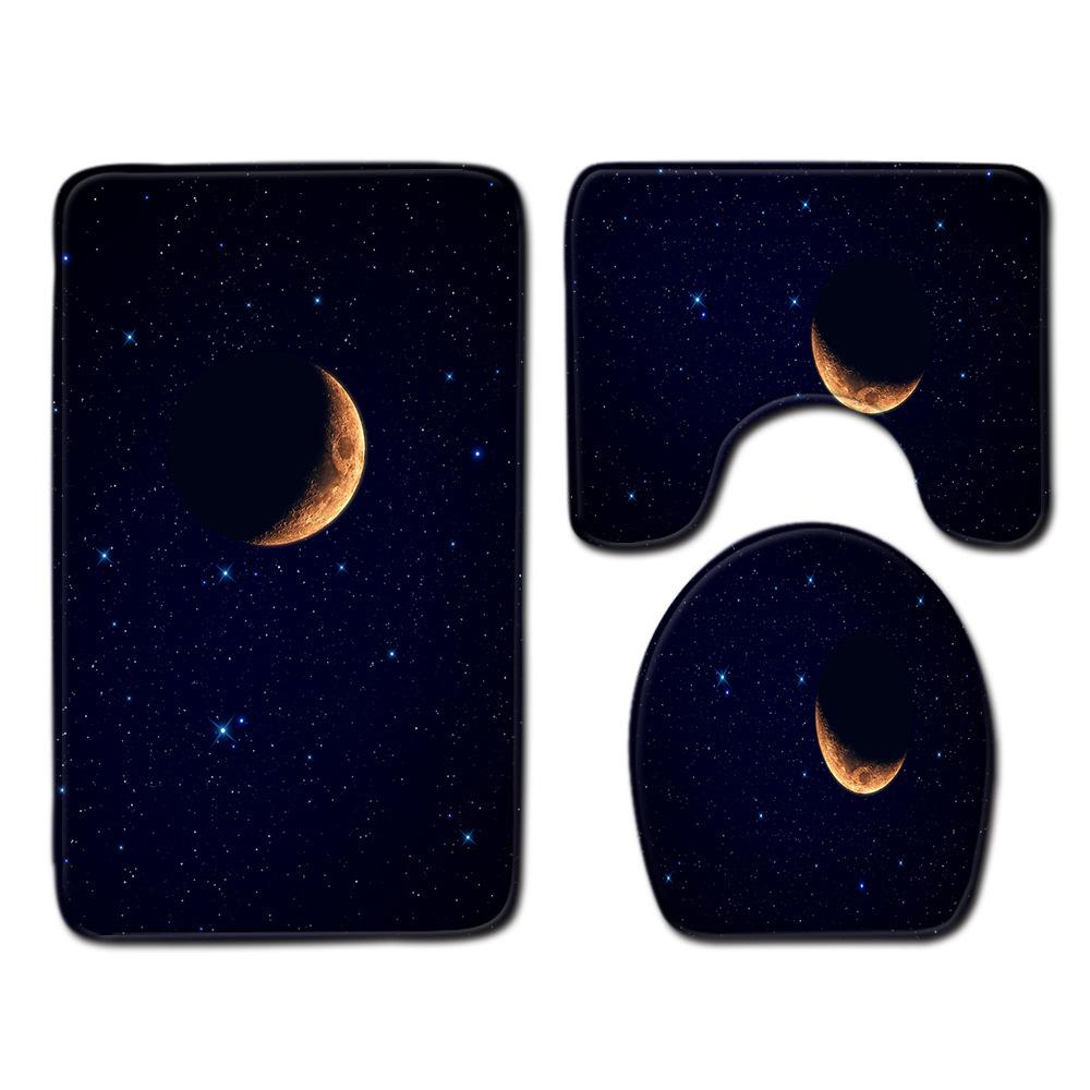 Star Bathroom Floor Mat Toilet Three-Piece Set