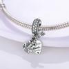 Fit Panoriginal Braceletscopper Valentine'S Day Couple Love Flower Charm Beads Diy Jewelry Souvenir Gift