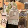 Cute Cat Student Backpack Female Japanese Small Fresh Embroidery Wave Dot Elementary School Schoolbag Travel