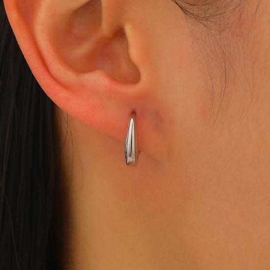 3 Paires de Boucles d'Oreilles Créoles Rondes Boucles d'Oreilles Mode Classiques avec Fermoir à Ressort Bijoux Polyvalents Empilables pour Femmes