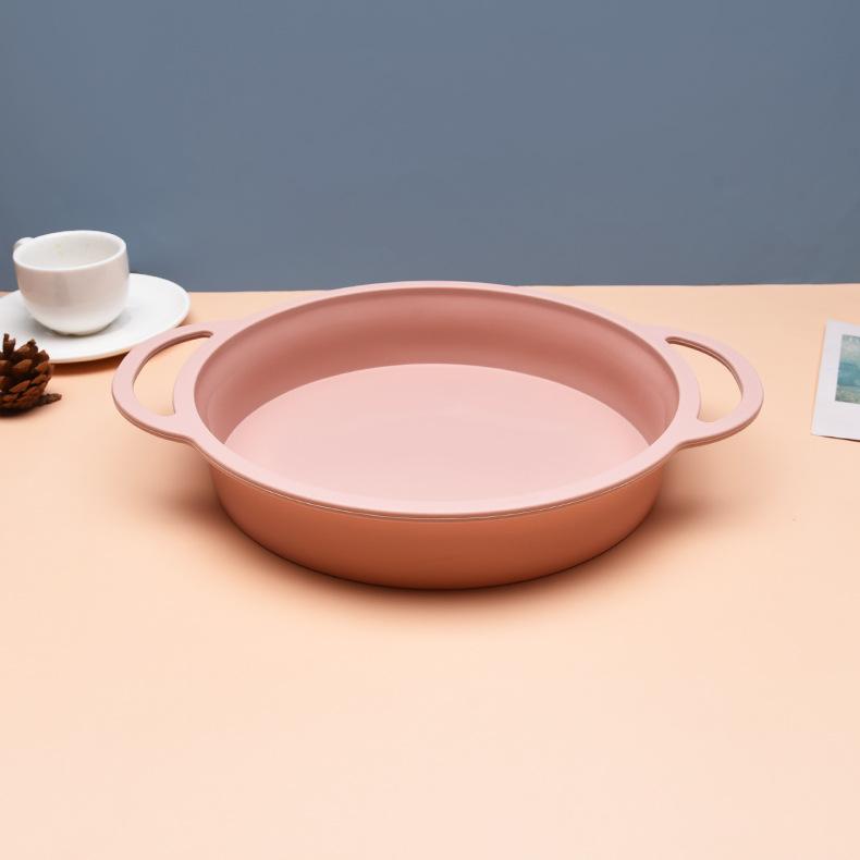Round Cake Pan Wrapped Underwire Easy Demoulding Silicone Bread Baking Silicone Cake Mold