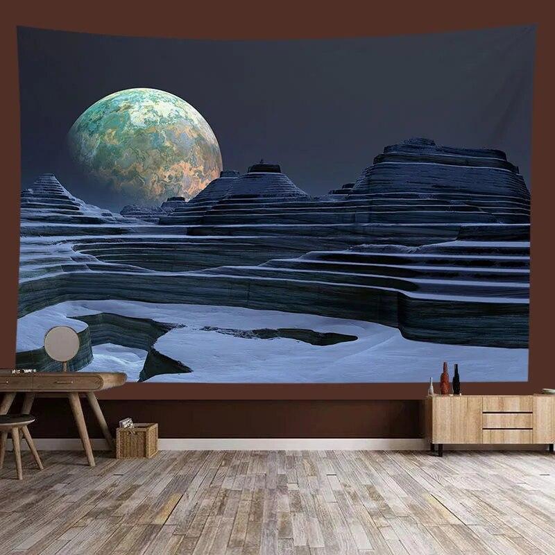 Universe Starry Sky Nebula Planet Background Tapestry Background Cloth Room Living Room Home Decoration Hanging Cloth
