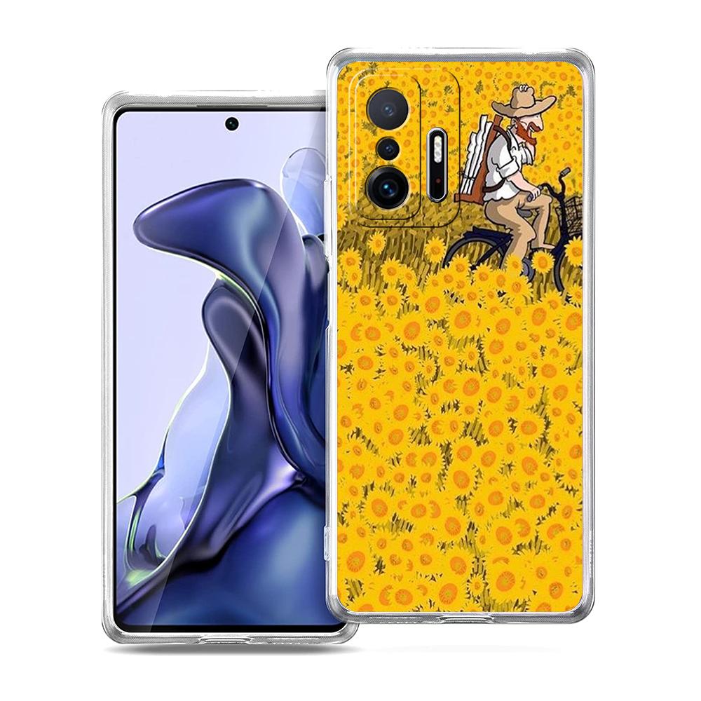 Aesthetic Sunflower Phone Case For Xiaomi 14 13 12 Lite Mi 11 Ultra 11X 13T 12T 11T For Poco X5 X4 X3 NFC F5 F4 M4 Pro 5G Cover