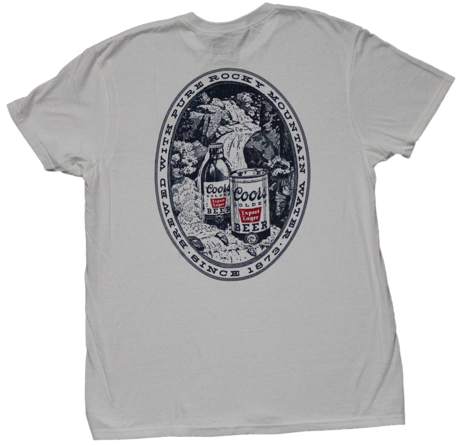 Coors Banquet Lapel New Adult T-Shirt Golden Export Lager on Back M
