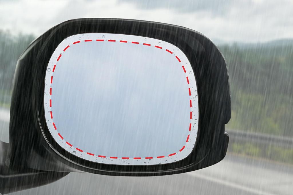 [Set of 2] ClearView Honda N-Box 2023 Model Compatible with Hydrophilic Film, Door Mirror,