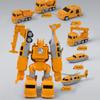 Excavator Mixer Magnetic Transform Engineering Deformation Transform Robot Toys  Birthday Gift