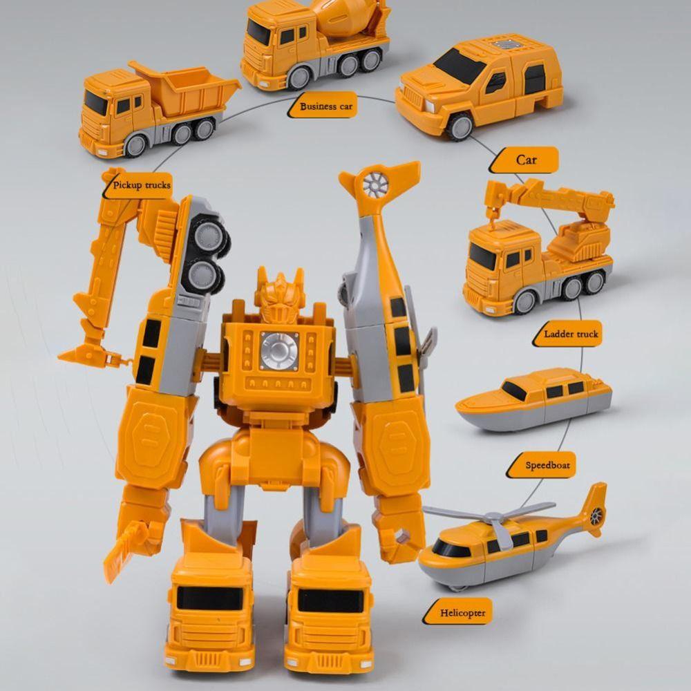 Excavator Mixer Magnetic Transform Engineering Deformation Transform Robot Toys  Birthday Gift