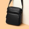 Men's Leather Shoulder & Cross - body Bag Multiple Zipper Pockets Business Casual Messenger Bag Lightweight & Versatile Day Bag