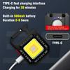 30PCS Mini LED Keychain Flashlight Multifunctional Portable Pocket COB Camping Light USB Charging Work Lights Fishing Lanterna