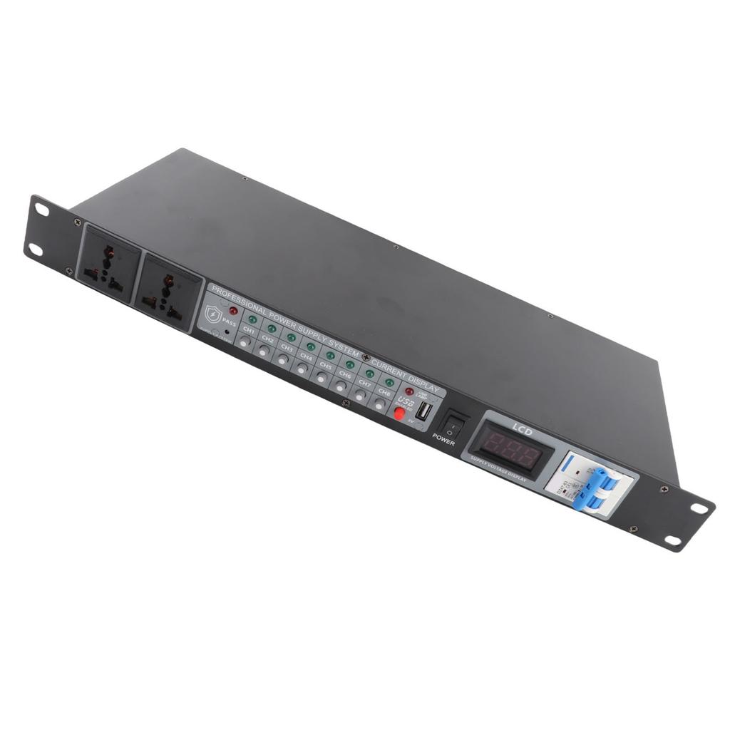 Power Sequencer Professional 10 Channel Power Sequence Controller with Digital Voltage Display for Stage Amplifier