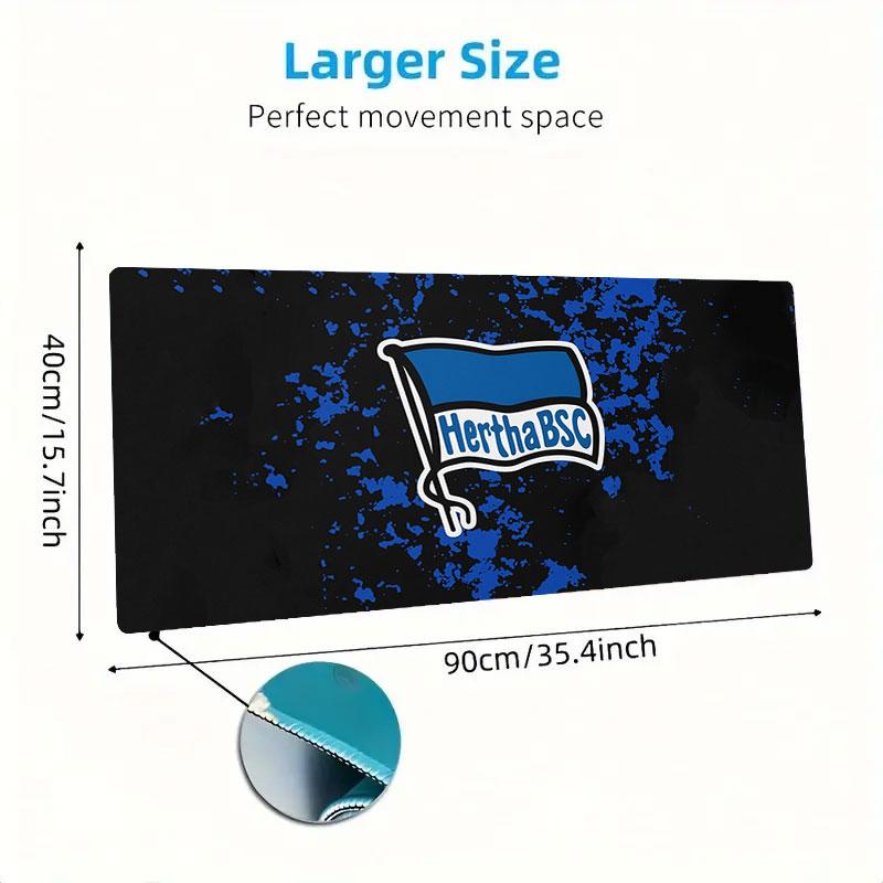 Hertha BSC Large Size Mouse Pad Large Gaming Table Cushion Non-slip Laptop Tablet Big Mousepad XXL Mat Mini PC Playmat With Lock edge