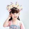 Colorful Silk Flower Crowns Accessory Delicate Handmade Floral Hair Accessory Fabric Flower Headband for Daily Use
