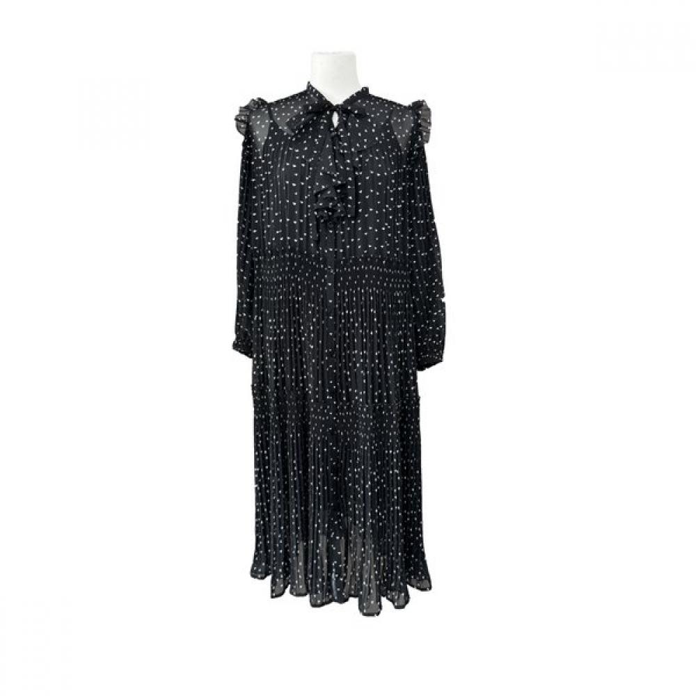 Dot Chiffon Long Sleeve Dress 451 559 Single option